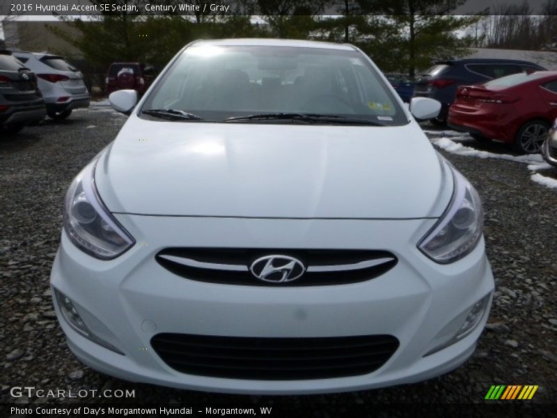 Century White / Gray 2016 Hyundai Accent SE Sedan