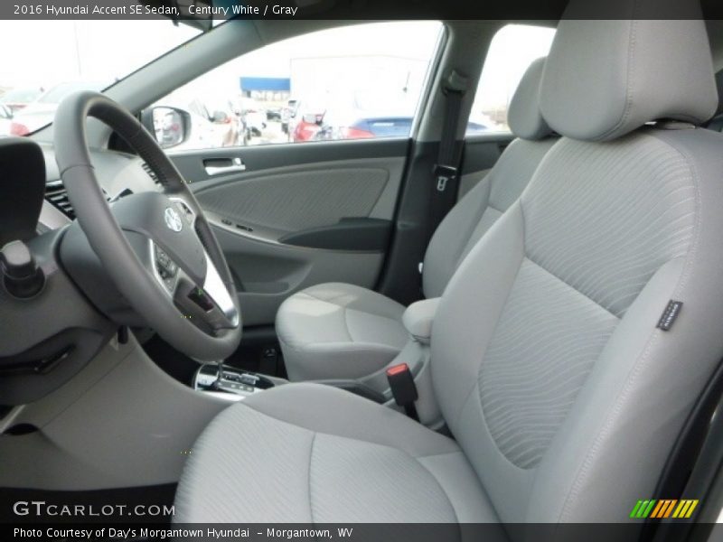 Century White / Gray 2016 Hyundai Accent SE Sedan