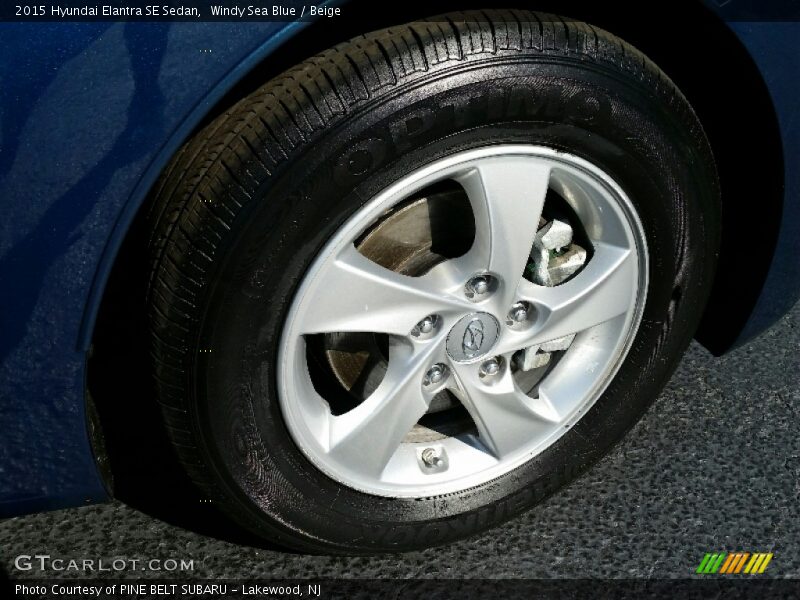Windy Sea Blue / Beige 2015 Hyundai Elantra SE Sedan