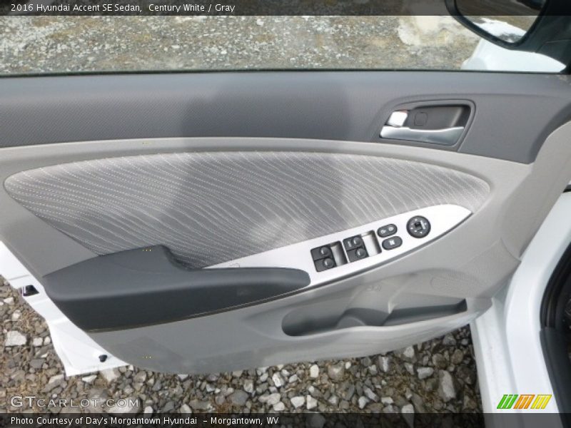 Century White / Gray 2016 Hyundai Accent SE Sedan