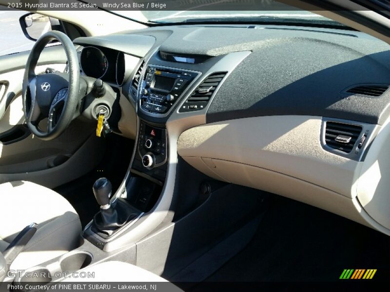 Windy Sea Blue / Beige 2015 Hyundai Elantra SE Sedan