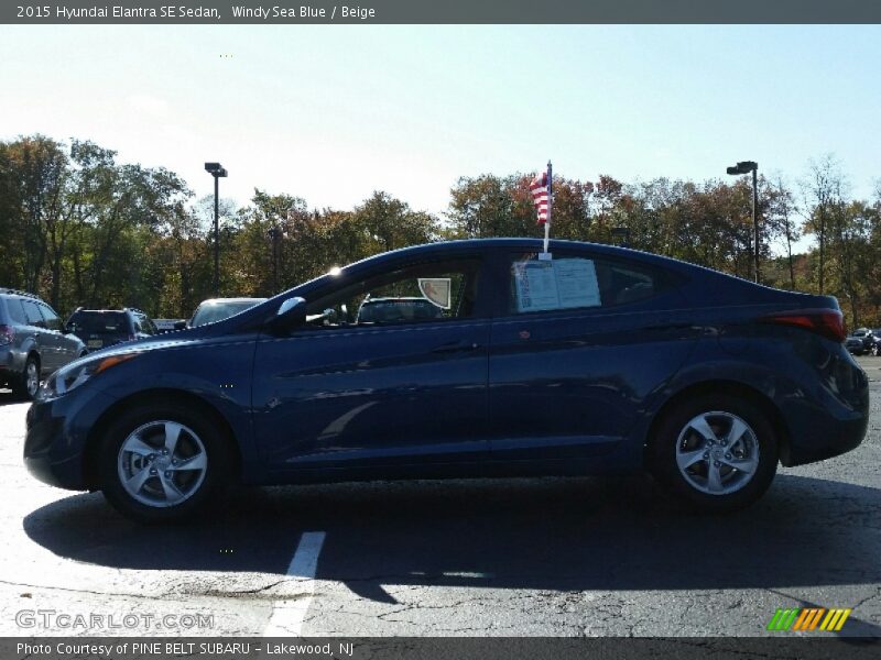 Windy Sea Blue / Beige 2015 Hyundai Elantra SE Sedan