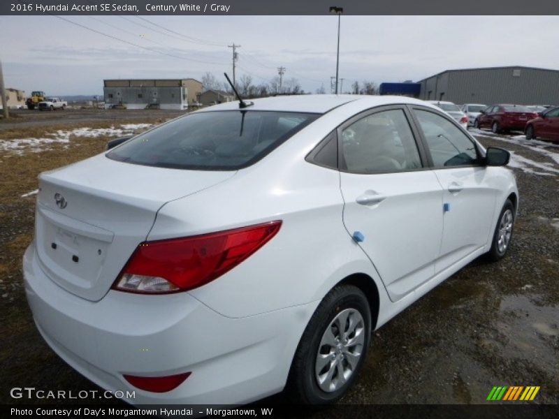 Century White / Gray 2016 Hyundai Accent SE Sedan