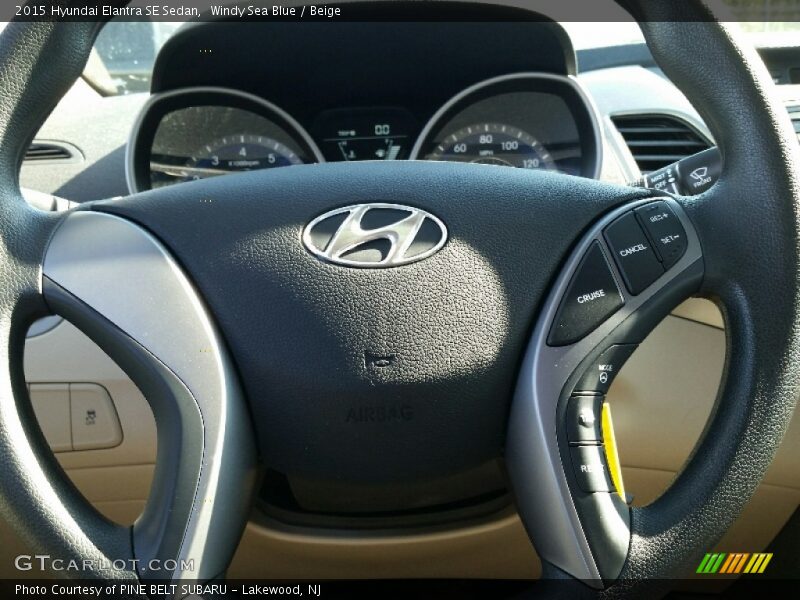Windy Sea Blue / Beige 2015 Hyundai Elantra SE Sedan