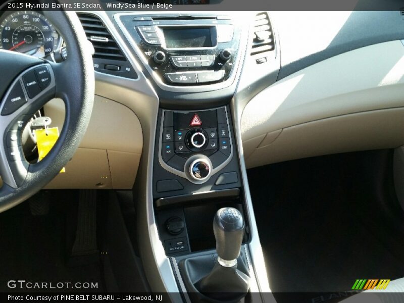 Windy Sea Blue / Beige 2015 Hyundai Elantra SE Sedan