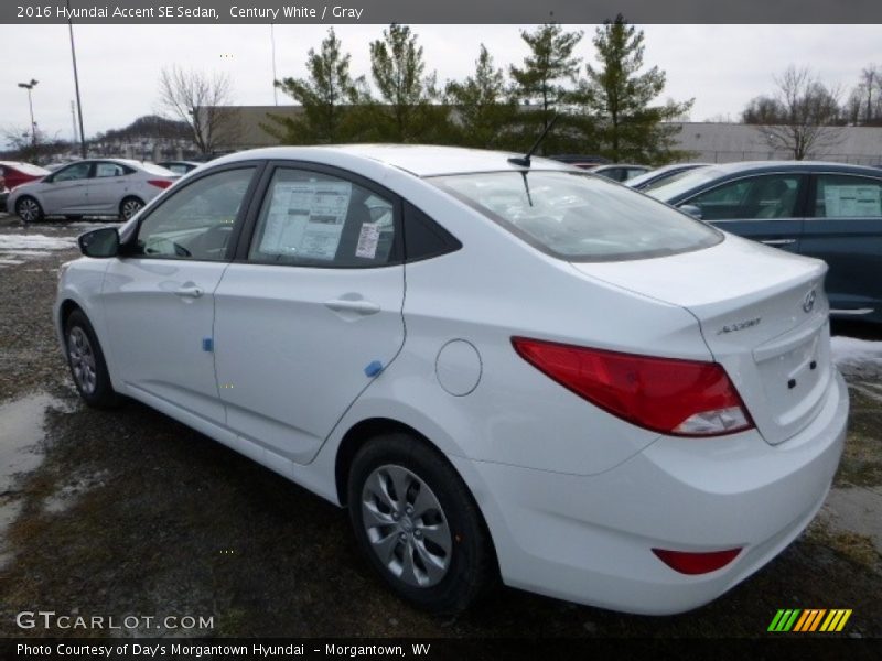 Century White / Gray 2016 Hyundai Accent SE Sedan