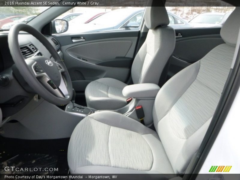 Century White / Gray 2016 Hyundai Accent SE Sedan