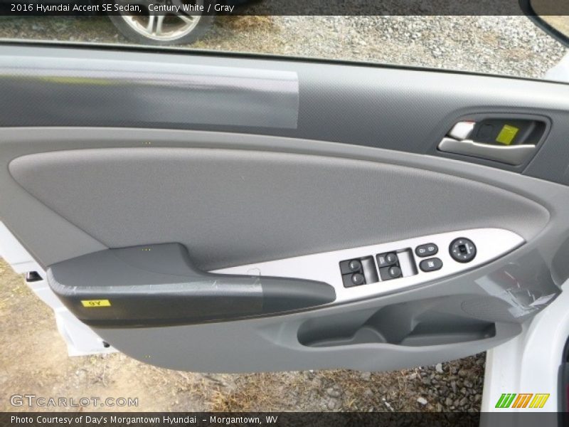 Century White / Gray 2016 Hyundai Accent SE Sedan