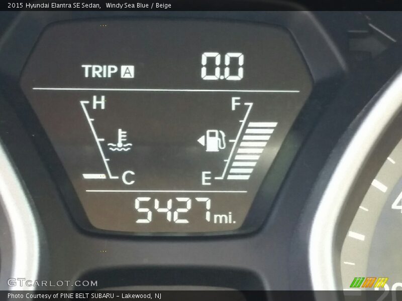 Windy Sea Blue / Beige 2015 Hyundai Elantra SE Sedan