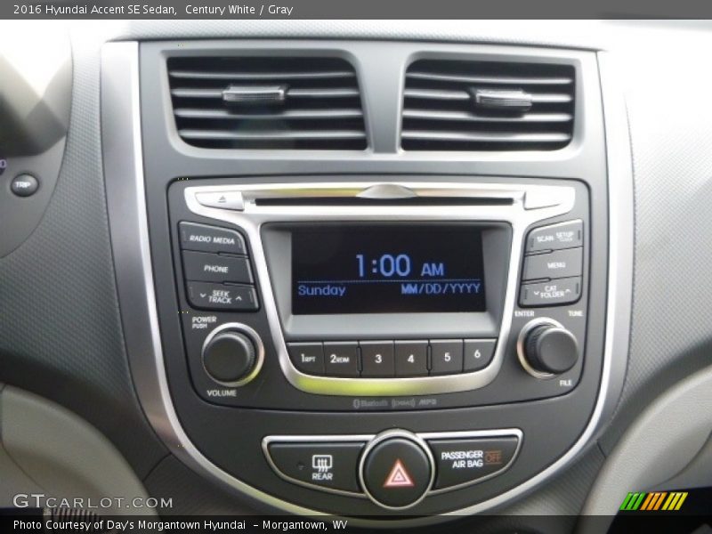 Century White / Gray 2016 Hyundai Accent SE Sedan