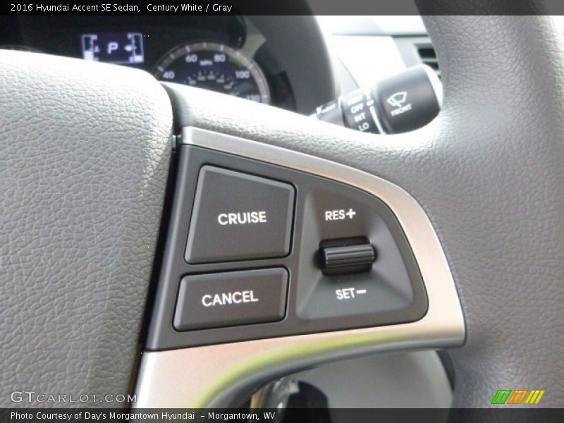 Century White / Gray 2016 Hyundai Accent SE Sedan