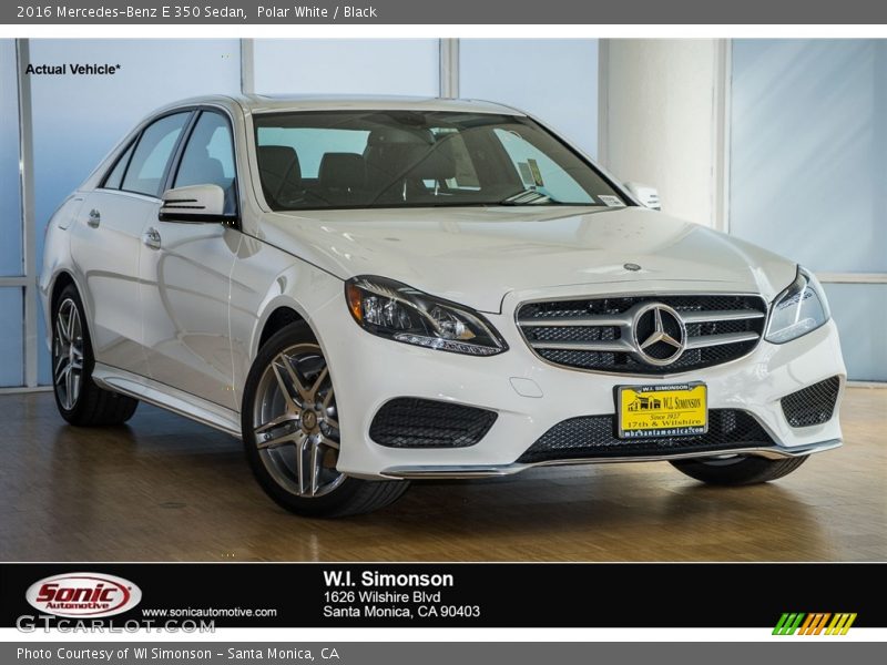Polar White / Black 2016 Mercedes-Benz E 350 Sedan