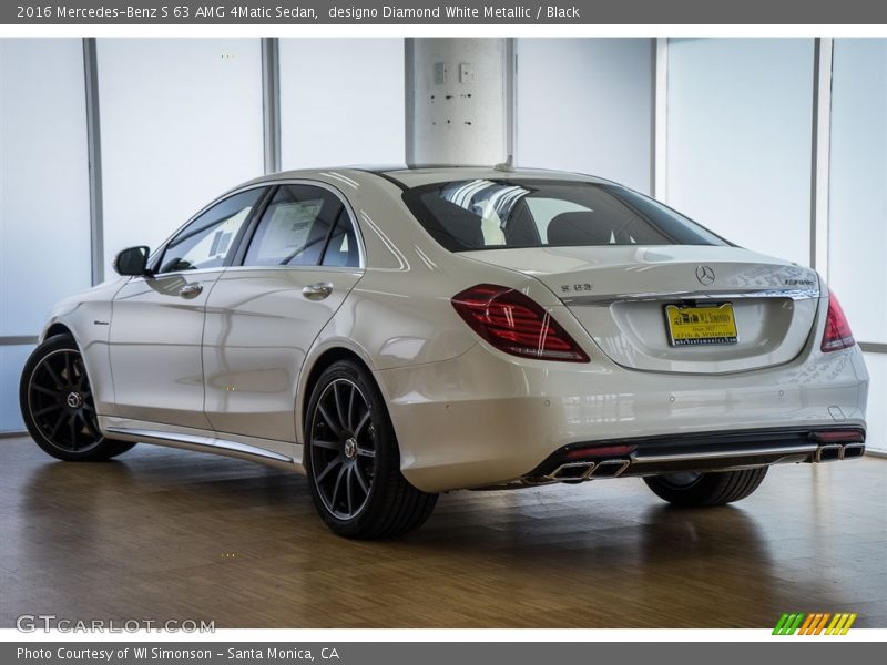 designo Diamond White Metallic / Black 2016 Mercedes-Benz S 63 AMG 4Matic Sedan