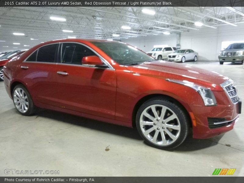 Red Obsession Tintcoat / Light Platinum/Jet Black 2015 Cadillac ATS 2.0T Luxury AWD Sedan