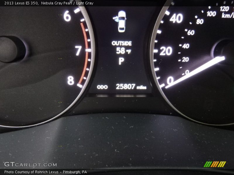 Nebula Gray Pearl / Light Gray 2013 Lexus ES 350