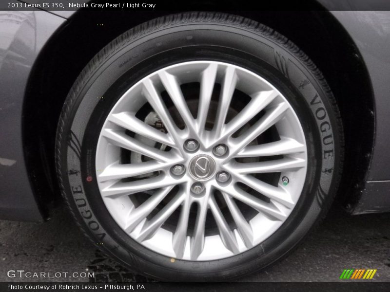 Nebula Gray Pearl / Light Gray 2013 Lexus ES 350