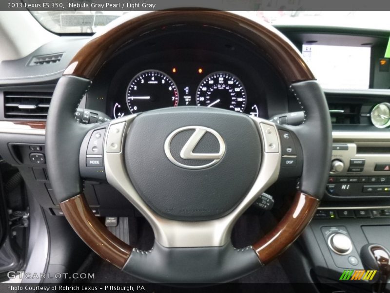 Nebula Gray Pearl / Light Gray 2013 Lexus ES 350