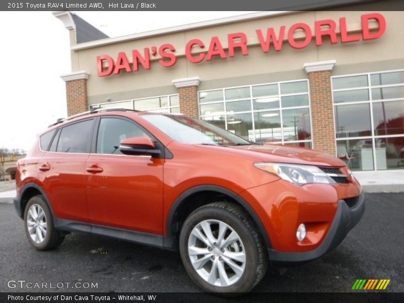 Hot Lava / Black 2015 Toyota RAV4 Limited AWD