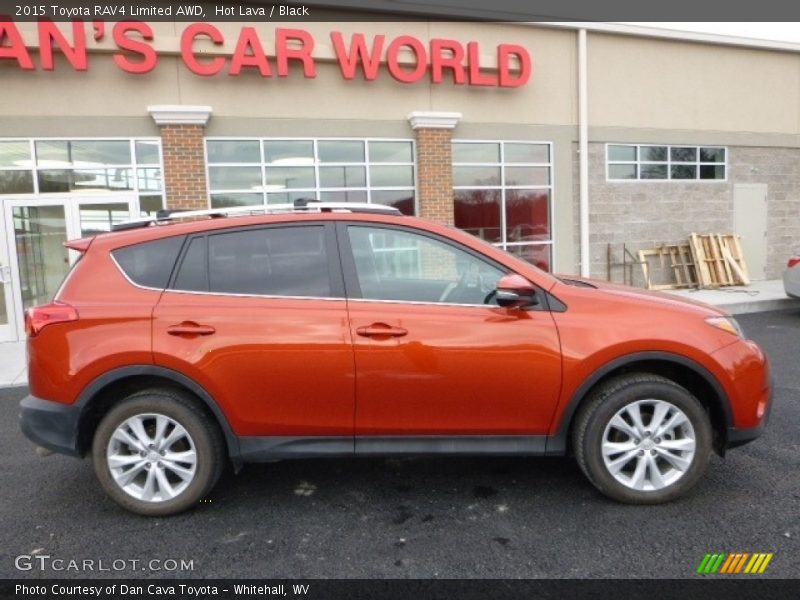 Hot Lava / Black 2015 Toyota RAV4 Limited AWD