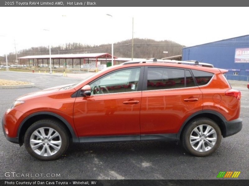 Hot Lava / Black 2015 Toyota RAV4 Limited AWD