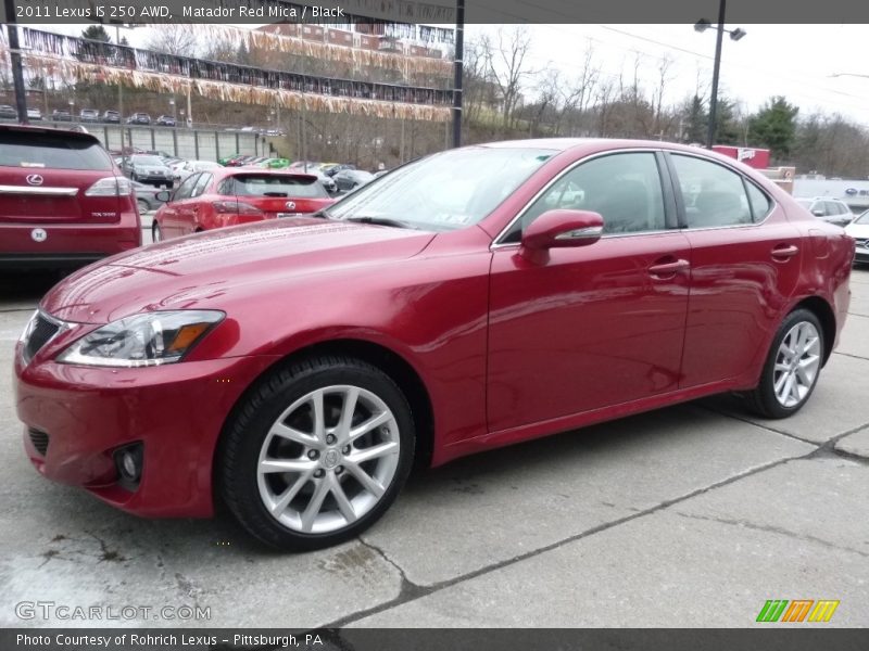 Matador Red Mica / Black 2011 Lexus IS 250 AWD