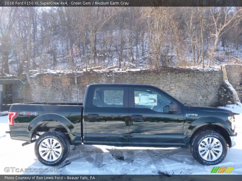 Green Gem / Medium Earth Gray 2016 Ford F150 XL SuperCrew 4x4