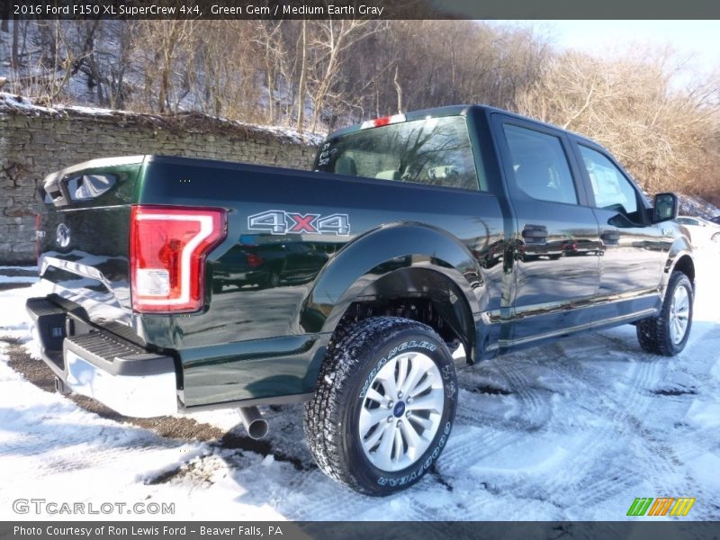 Green Gem / Medium Earth Gray 2016 Ford F150 XL SuperCrew 4x4