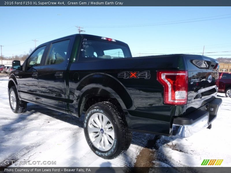 Green Gem / Medium Earth Gray 2016 Ford F150 XL SuperCrew 4x4