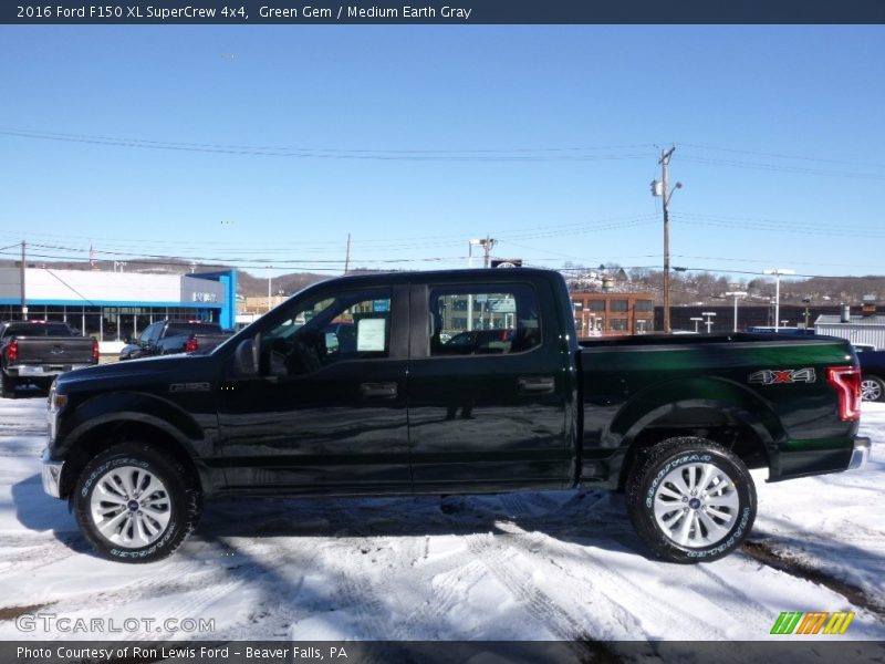 Green Gem / Medium Earth Gray 2016 Ford F150 XL SuperCrew 4x4