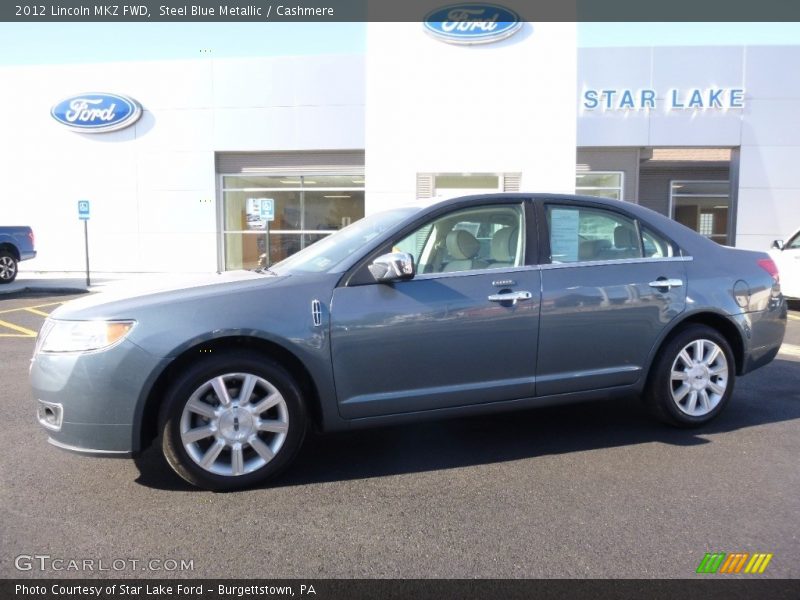 Steel Blue Metallic / Cashmere 2012 Lincoln MKZ FWD