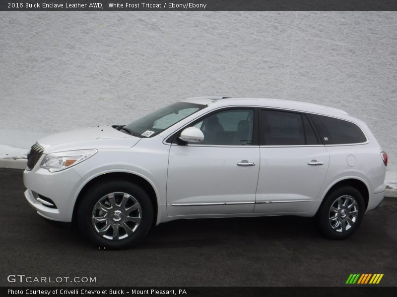 White Frost Tricoat / Ebony/Ebony 2016 Buick Enclave Leather AWD
