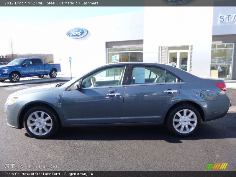 Steel Blue Metallic / Cashmere 2012 Lincoln MKZ FWD