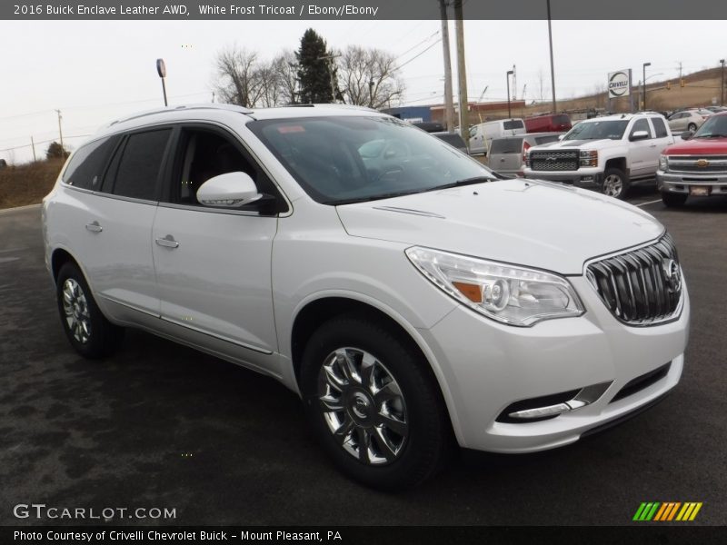 White Frost Tricoat / Ebony/Ebony 2016 Buick Enclave Leather AWD