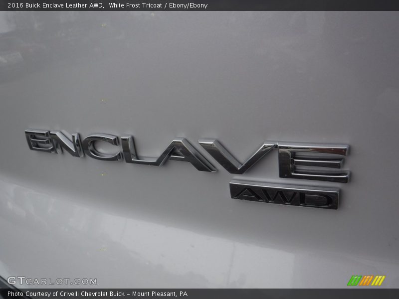 White Frost Tricoat / Ebony/Ebony 2016 Buick Enclave Leather AWD
