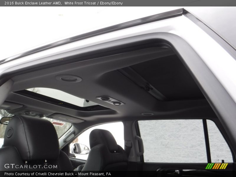 White Frost Tricoat / Ebony/Ebony 2016 Buick Enclave Leather AWD