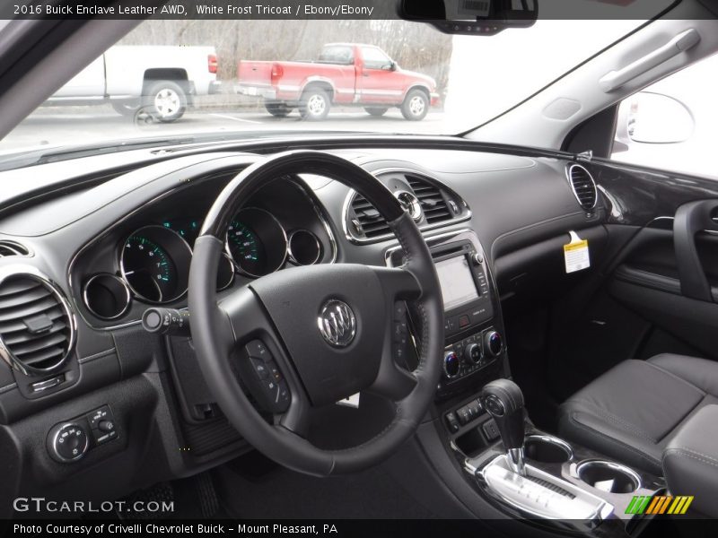 White Frost Tricoat / Ebony/Ebony 2016 Buick Enclave Leather AWD