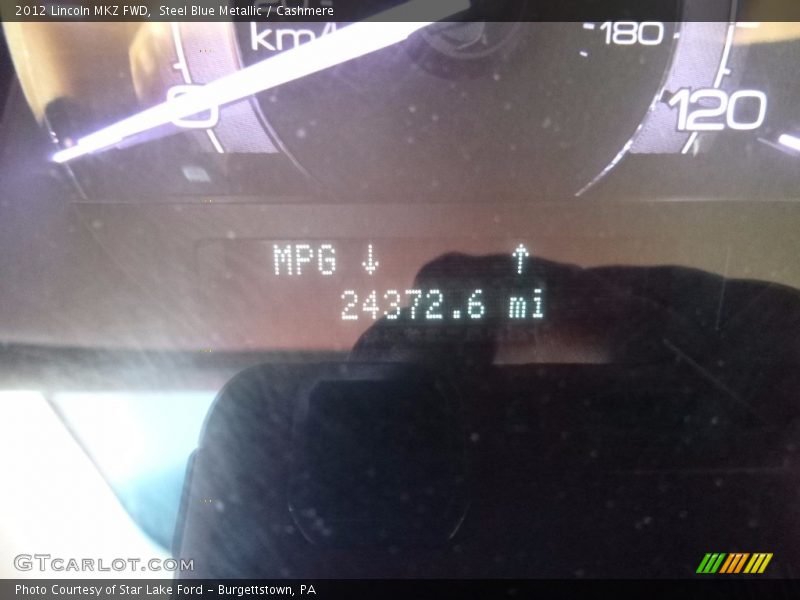 Steel Blue Metallic / Cashmere 2012 Lincoln MKZ FWD