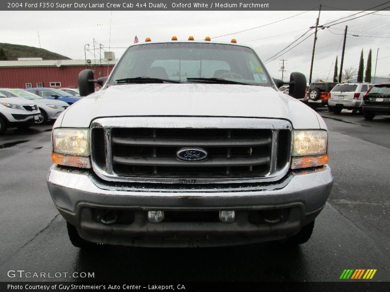 Oxford White / Medium Parchment 2004 Ford F350 Super Duty Lariat Crew Cab 4x4 Dually