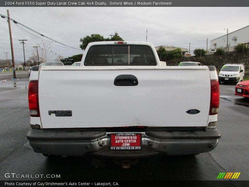Oxford White / Medium Parchment 2004 Ford F350 Super Duty Lariat Crew Cab 4x4 Dually