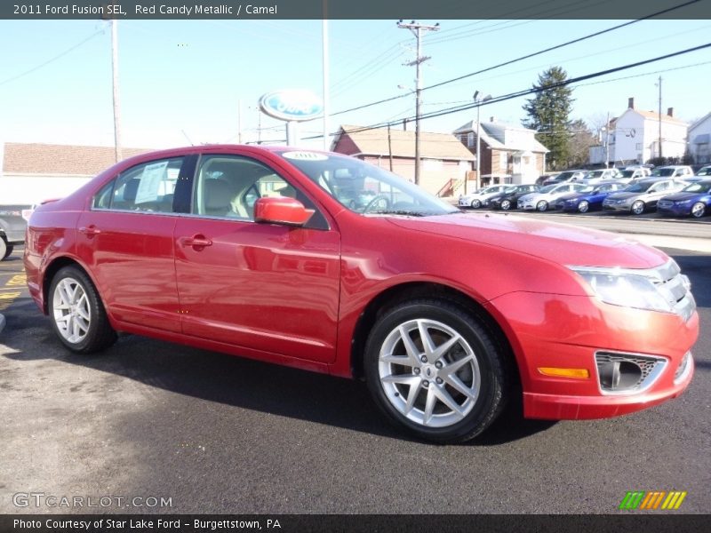 Red Candy Metallic / Camel 2011 Ford Fusion SEL