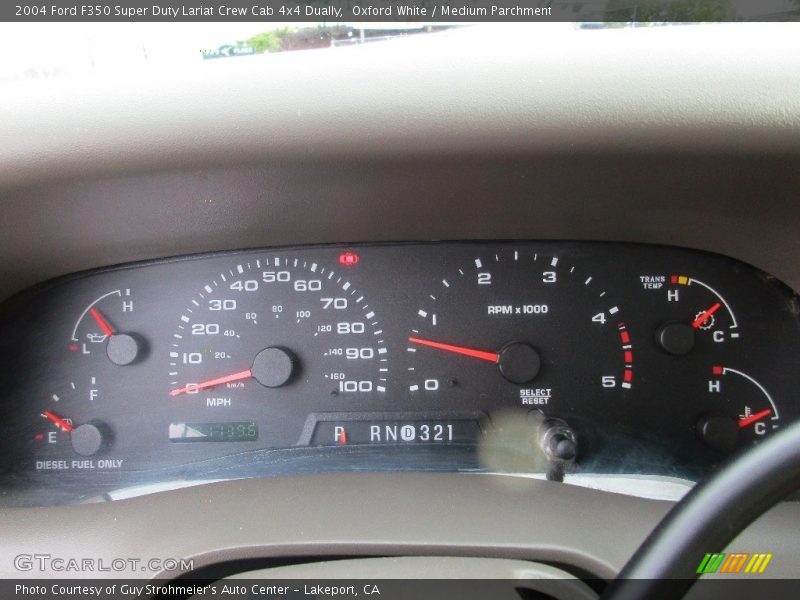 Oxford White / Medium Parchment 2004 Ford F350 Super Duty Lariat Crew Cab 4x4 Dually