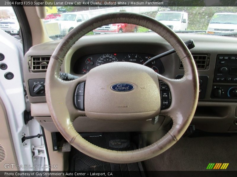Oxford White / Medium Parchment 2004 Ford F350 Super Duty Lariat Crew Cab 4x4 Dually