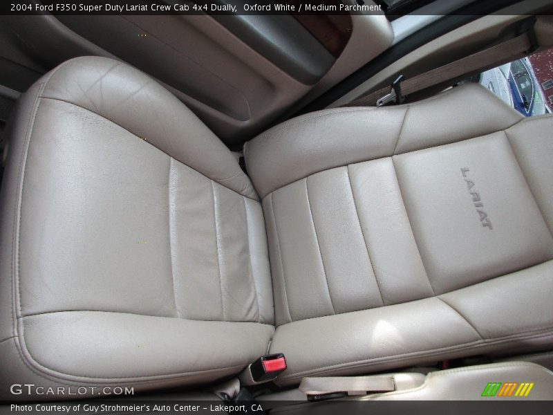 Oxford White / Medium Parchment 2004 Ford F350 Super Duty Lariat Crew Cab 4x4 Dually
