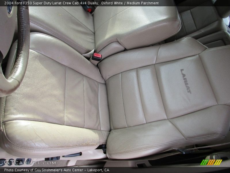 Oxford White / Medium Parchment 2004 Ford F350 Super Duty Lariat Crew Cab 4x4 Dually