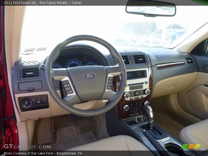 Red Candy Metallic / Camel 2011 Ford Fusion SEL