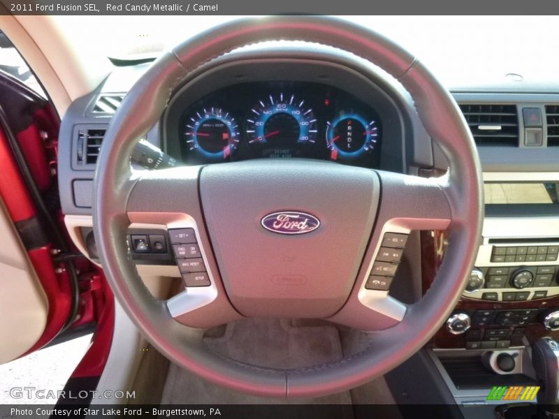 Red Candy Metallic / Camel 2011 Ford Fusion SEL