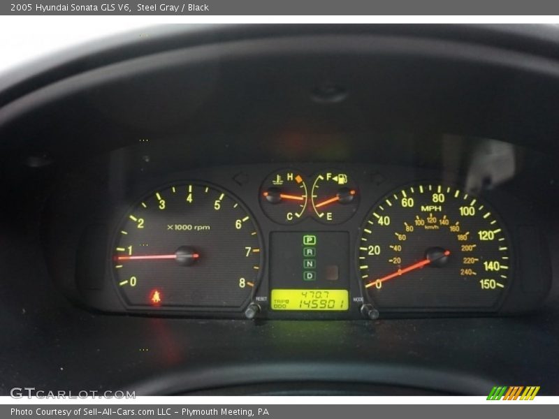 Steel Gray / Black 2005 Hyundai Sonata GLS V6
