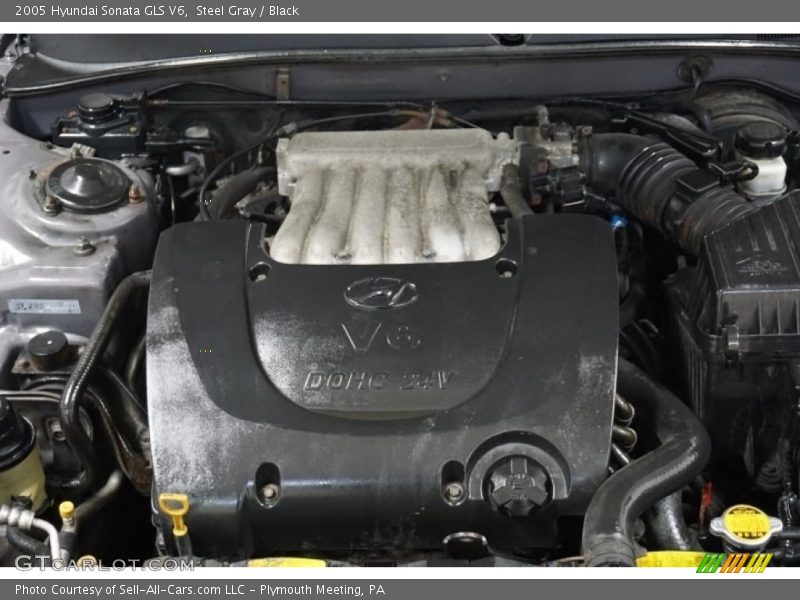 Steel Gray / Black 2005 Hyundai Sonata GLS V6