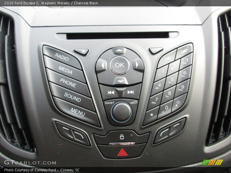 Magnetic Metallic / Charcoal Black 2016 Ford Escape S