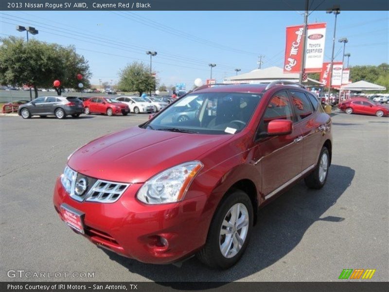 Cayenne Red / Black 2013 Nissan Rogue SV AWD